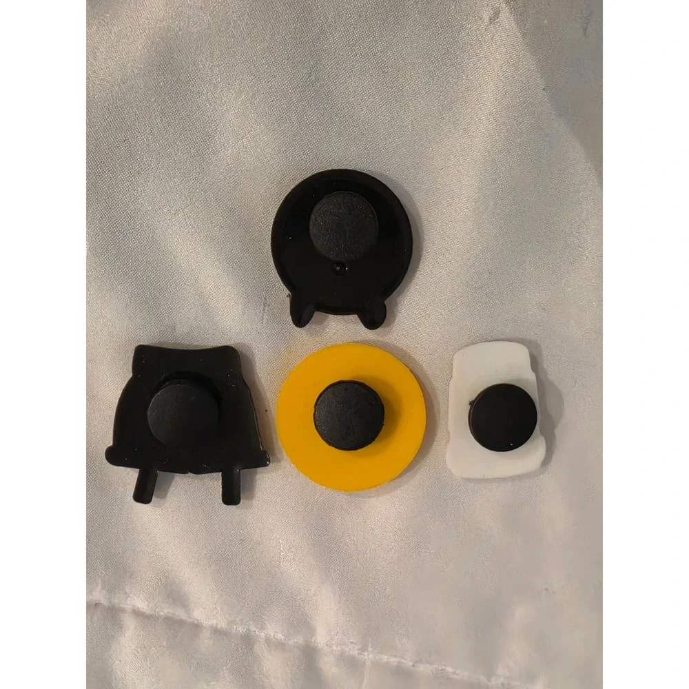 4pc Coffee Boba Donut Frenchie Shoe Charms for Clogs PVC Rubber Accessories Set